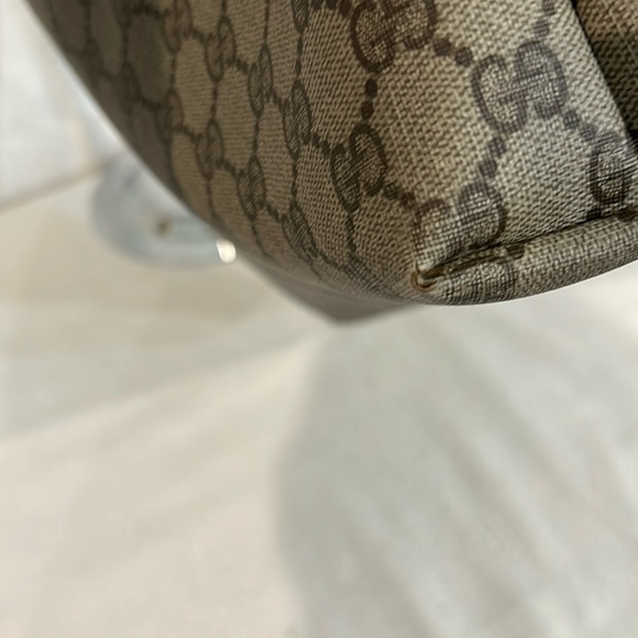 GUCCI GG Canvas Web Sherry Line  Bag PVC Beige Green Red Authentic - Picture 8 of 16